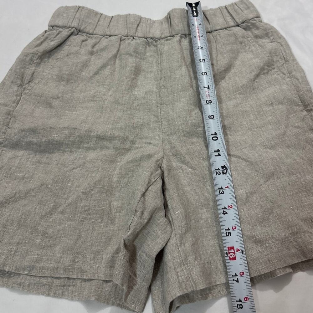 NWT J.Crew Womens XS 100% Linen Long Tropez Shorts Bermuda Lagenlook Minimalist - Picture 9 of 10